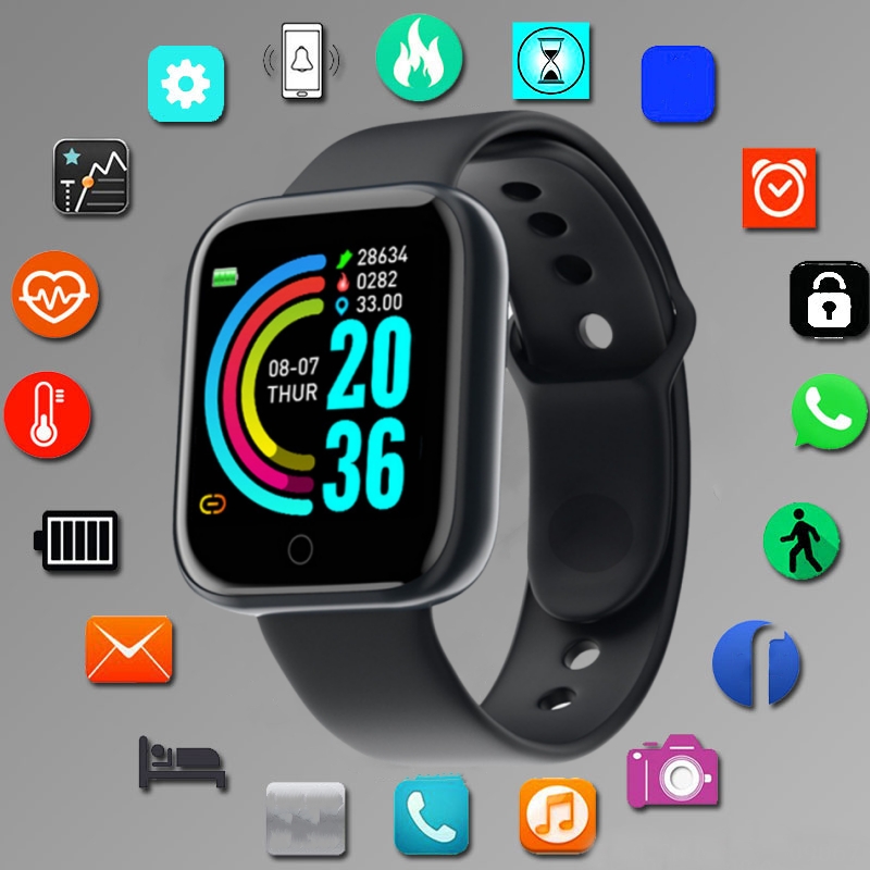 Silicone Band Replacement - Reloj inteligente para hombres y mujeres,