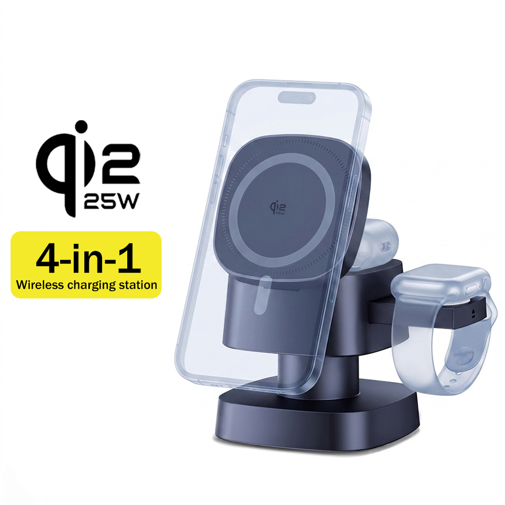 Wireless Charger Watch - Cargador Inalámbrico Magnético 4 en 1