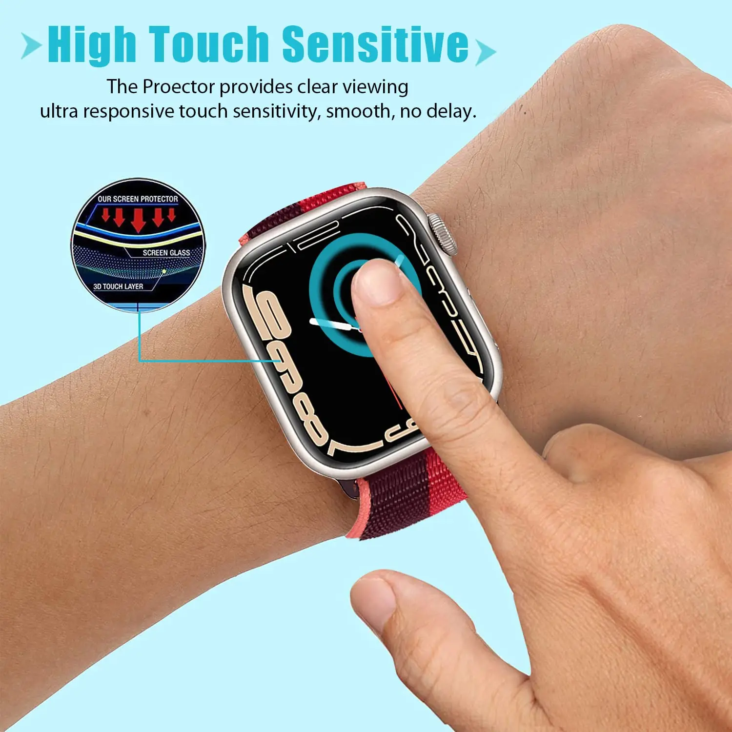 Vidrio templado 3D para Apple  - Smart Watch Accessories reseña y precio