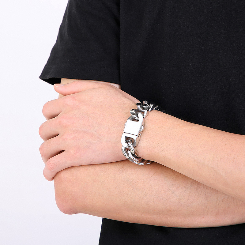 Pulsera de cadena cubana estil - Ceramic Link Bracelet reseña y precio