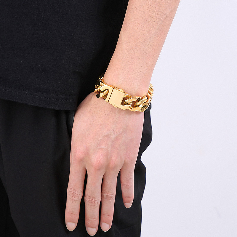 Pulsera de cadena cubana estil - Ceramic Link Bracelet reseña y precio
