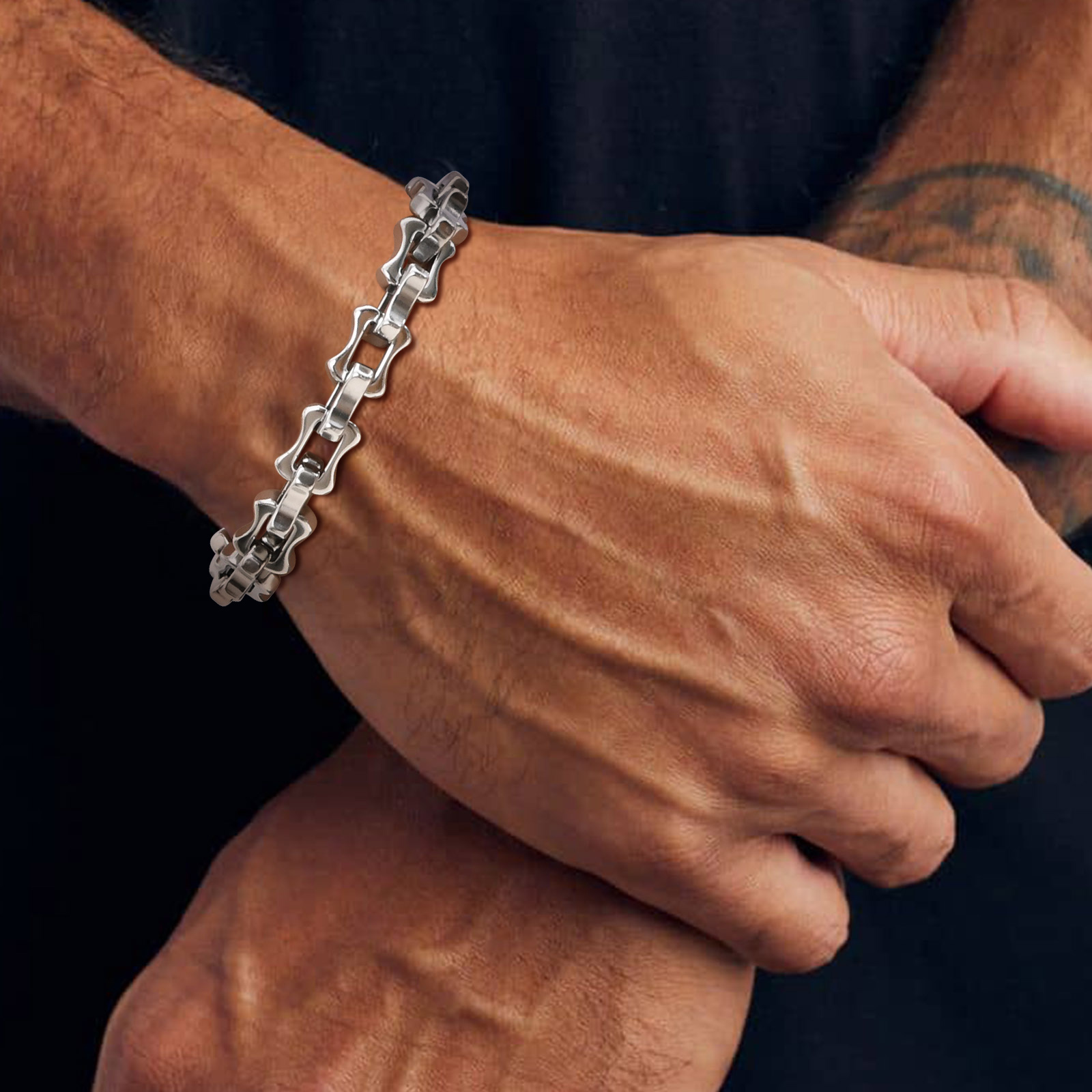 Vnox-pulsera de cadena de esla - Ceramic Link Bracelet reseña y precio